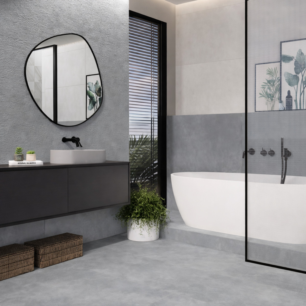 Prissmacer Ceramica Beton Cire Bercy Decor Grigio Wandtegel 60x120cm
